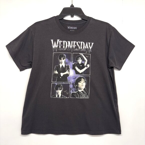 Wednesday Addams Netflix Series Wednesday Graphic Black T-shirt Men's Size L - Picture 1 of 3